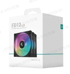 DEEPCOOL FAN, DEEPCOOL, KIT 3 EN 1 FD12 ARGB BLACK
