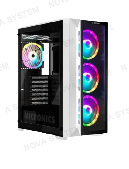 CASE GAMER, MICRONIC, WARRIOR GAMER WHITE USB3.0 4FAN RGB SIN FUENTE