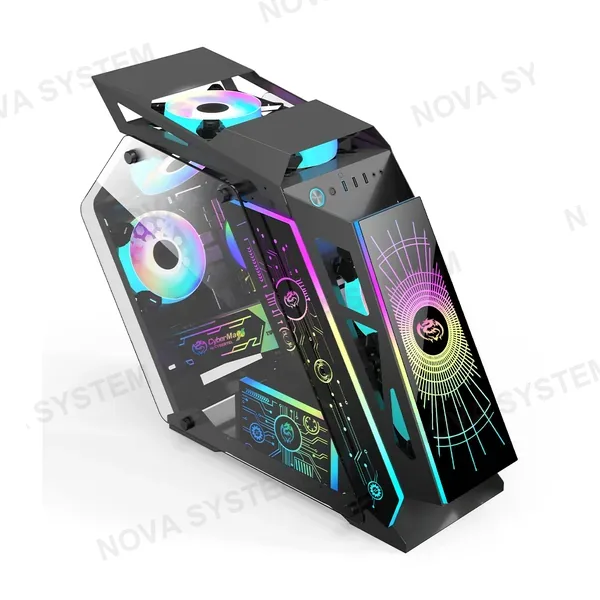 CASE GAMER, CYBERTEL TRANSFORMER CBX8118 NEGRO ROBOT 6 FAN ARGB