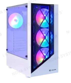 HALION CASE GAMER HALION DRAGON CR15 500W 4X12 LED LED V.T. USB3 WHITE