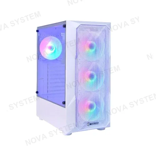 HALION CASE GAMER, HALION, STUKA CR11 BLANCO F/500W REAL, RAINBOW, V/TEMPLADO