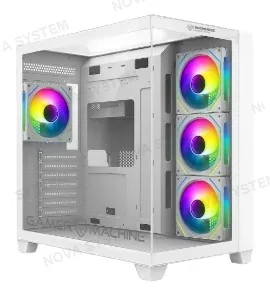 MICRONICS CASE GAMER, MICRONICS, GAMING ATX MEGATRON GFC1003 4FAN ARGB WHITE