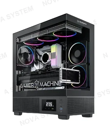 MICRONICS CASE GAMER, MICRONICS, ATX VULKANO MIC FC1001 6FAN ARGB CON LED DE TEMPERATURA