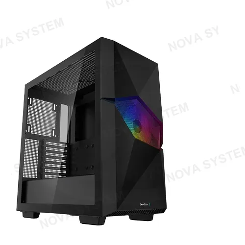 DEEPCOOL CASE GAMER, DEEP COOL, CYCLOPS BLACK 1FS ARGB SIN FUENTE