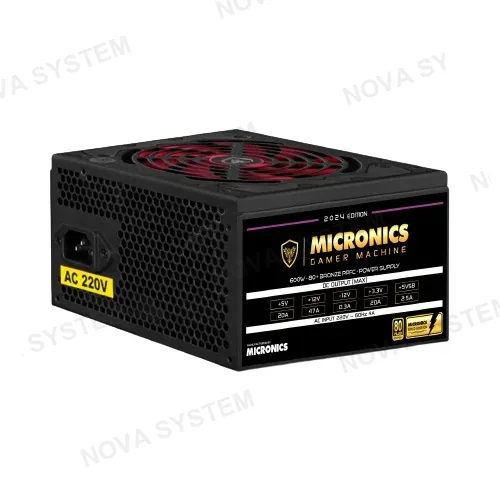 FUENTE DE PODER, MICRONIC P600, 600W 80+ BRONCE ATX RMA01-000689