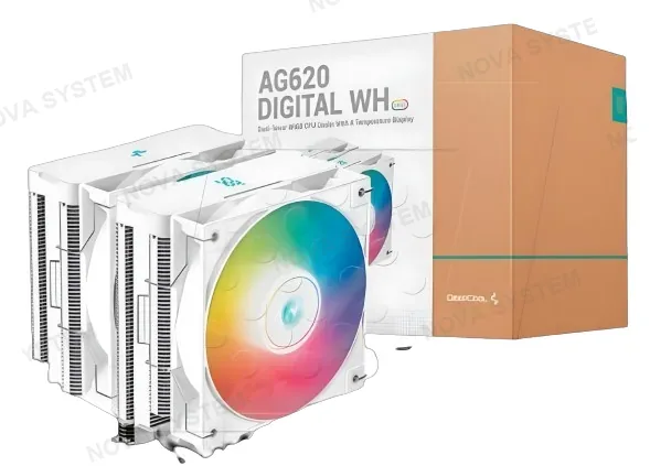 DEEPCOOL REFRIGERACION POR AIRE, DEEPCOOL, AG620 ARGB BLANCO DIGITAL