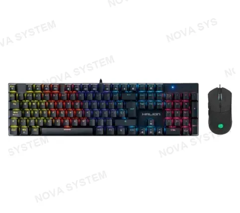 HALION KIT 2 EN 1 HALION TECLADO Y MOUSE, HARRIER K201C BK RAIMBOW