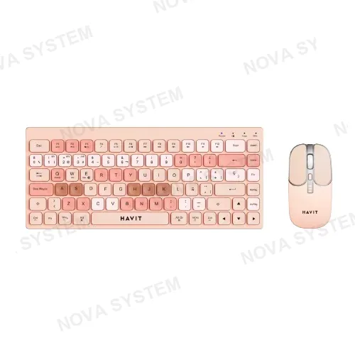 HAVIT KIT OFFICE INALAMBRICO, HAVIT, KB831WB-SP ROSA