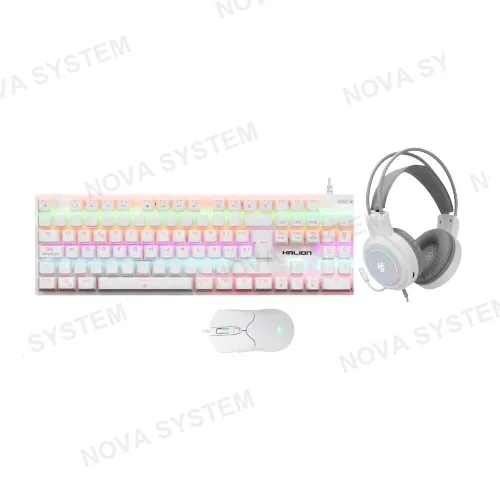 COMBO GAMER MECANICO 3 EN 1 ICECOOL K431C WHITE MOUSE 7200DPI