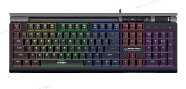 MICRONICS TECLADO WARRIOR MICRONICS GK1000 BLACK RGB USB MECANICO