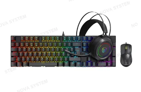 KIT 3 EN 1 GAMING, MIC MIRAGE GTX2003-3K BLACK, RED SWITCH