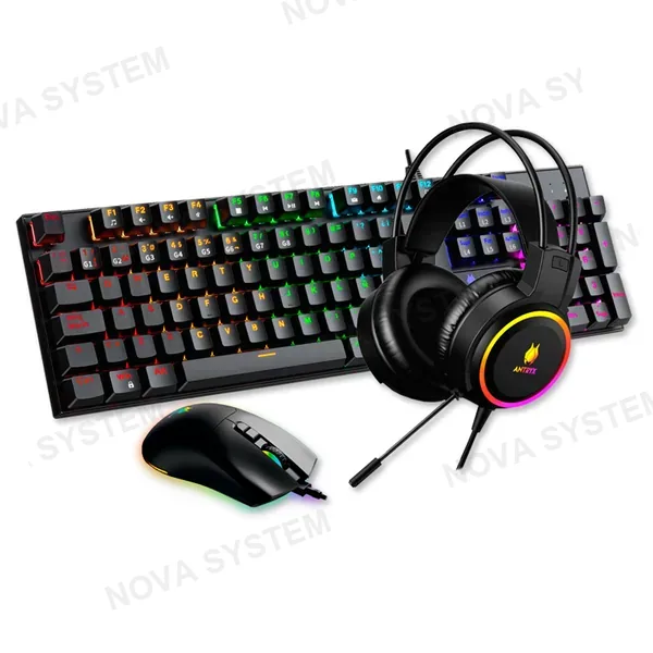 ANTRYX KIT 3 EN 1 GAMING, ANTRYX GC-3100 X3 BLACK, BLUE SWITCH
