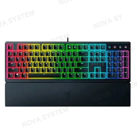 RAZER TECLADO, RAZER ORNATA V3 MECHA-MEMBRANE US LOW PROFILE CHROMA BLACK