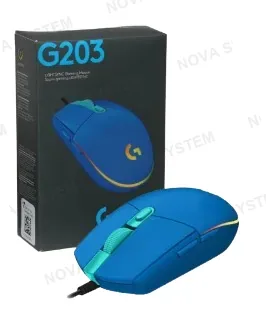 LOGITECH MOUSE GAMING, LOGITECH, G203 LIGHTSYNC BLUE 8000DPI