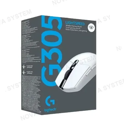 LOGITECH MOUSE LOGITECH G305 LIGTSPEED WIRELESS WHITE