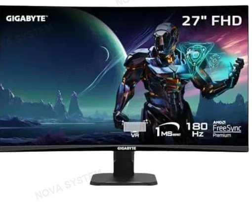 GIGABYTE MONITOR, GIGABYTE, GS27FC - 27P CURVO FHD 180HZ 1MS HDR