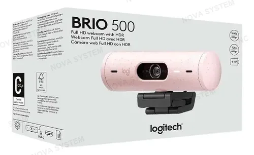LOGITECH CAMARA , LOGITECH, BRIO 500 FHD 1080P USB-C ROSE