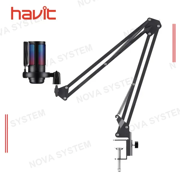 HAVIT MICROFONO, HAVIT, GK50 PRO RGB CON BRAZO