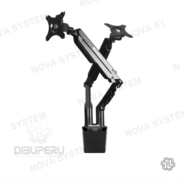SILVERSTONE Soporte de 2 monitores con resorte de gas ARM21 32 SILVERSTONE