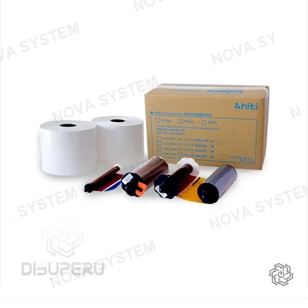 HITI KIT DE IMPRESION (2 BOBINAS DE PAPEL+2 CINTAS TERMICAS 10X15) HITI