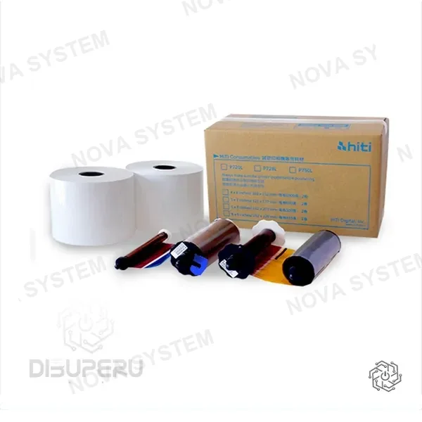 HITI KIT DE IMPRESION (2 BOBINAS DE PAPEL + 2 CINTAS TERMICAS 15X20) HITI