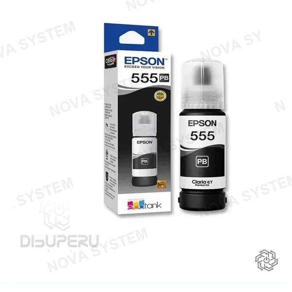 EPSON Botella de Tinta Negra Fotográfica Epson T555120 L8160/L8180 70ml