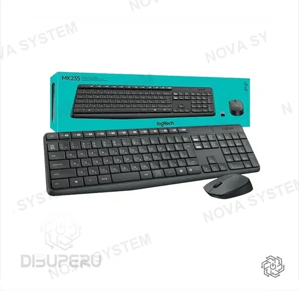 LOGITECH Teclado + Mouse Logitech Wireless MK235 negro