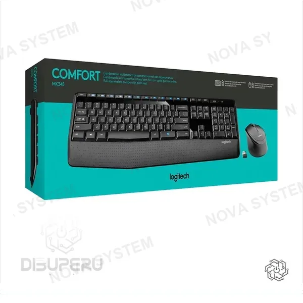LOGITECH Teclado + Mouse Logitech Wireless MK345 negro