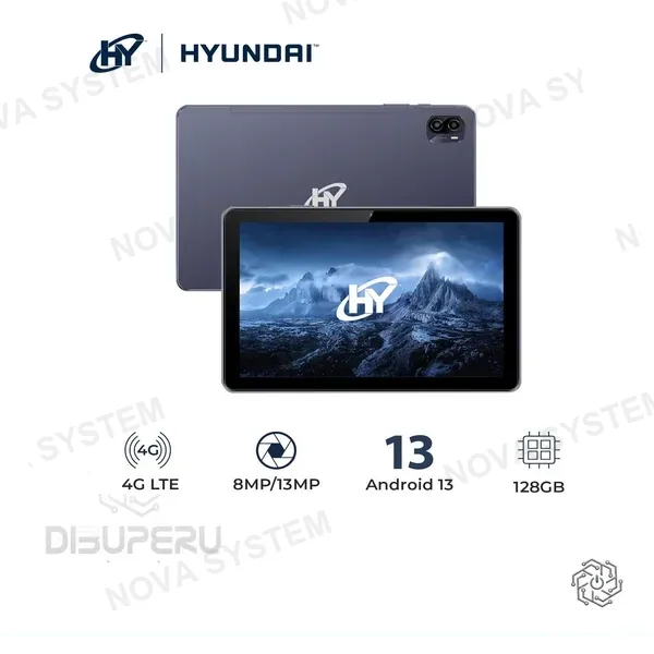 HYUNDAI Hyundai HYTab Plus 10LB4 10.1 HD IPS Octacore T606 HD 4GB 128GB LTE Android 13 Gris espacial