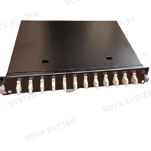 3M 3M SPP3-12LC-MM-D, Bandeja Patch panel con 12 acopladores LC Duplex multimodo 1ru