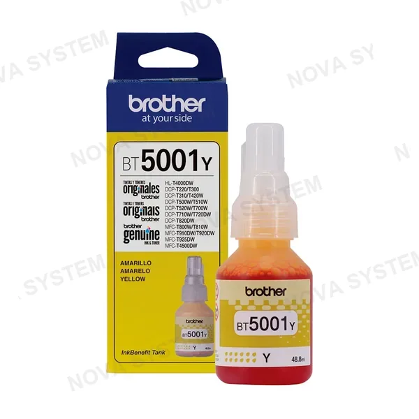 BROTHER BROTHER BT5001Y, Botella de Tinta Brother 5001 Amarilla de Ultra alto rendimiento