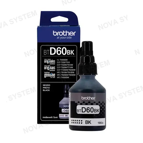 BROTHER BROTHER BTD60BK Botella de tinta Brother D60 Negro de Ultra alto rendimiento