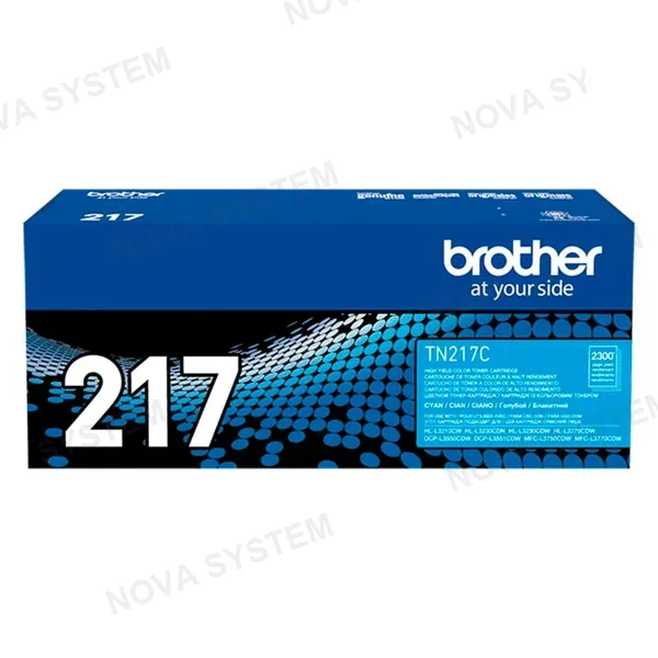 BROTHER BROTHER TN217C Tóner Brother Cian para L3270/L3551/L3750. Rendimiento 2300 páginas