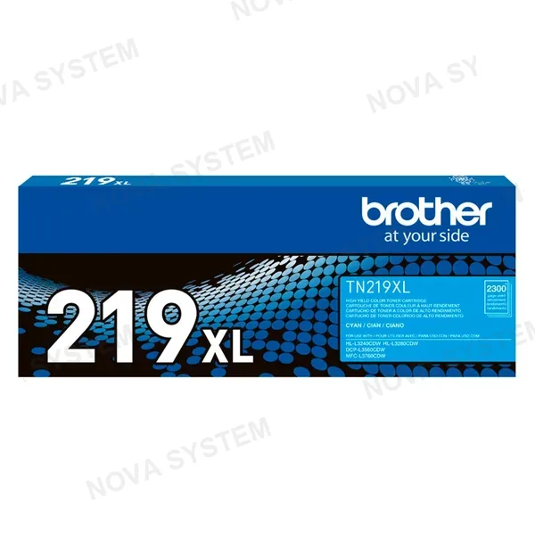 BROTHER BROTHER TN219XLC Tóner Brother Cian para L3560, L3760, L3280. Rendimiento 2300 páginas