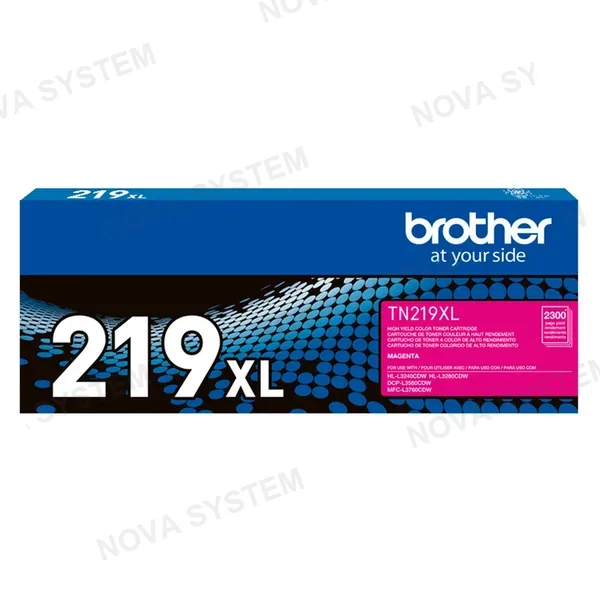 BROTHER BROTHER TN219XLM Tóner Brother Magenta para L3560, L3760, L3280. Rendimiento 2300 páginas