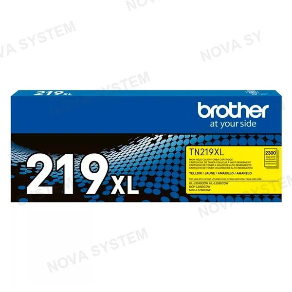 BROTHER BROTHER TN219XLY Tóner Brother Amarillo para L3560, L3760, L3280. Rendimiento 2300 páginas