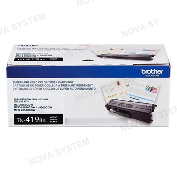 BROTHER BROTHER TN419BK Tóner Brother Negro para L8360CDW y otras. Rendimiento 9,000 páginas
