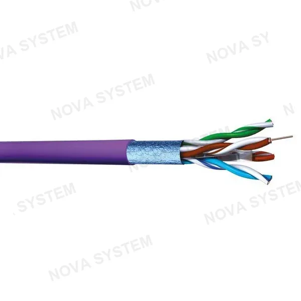 MMC MULTIMEDIA CONNECT Cable de red F/UTP Cat6A, MMC MFU5104SH5 LSHZ 23awg chaqueta color violeta. Rollo de 500m. Para alimentar equipos IP como camaras, wifi, telefonos IP, etc