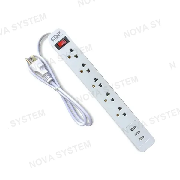 CDP CDP R-SS5 Supresor de Picos 5 10A 5 Tomas 3 Puertos USB