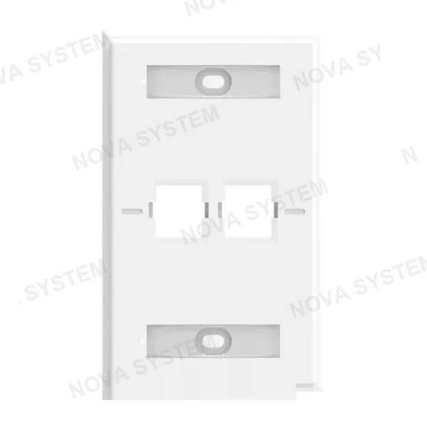 COMMSCOPE COMMSCOPE 760249145 Face Plate Universal 2 Puertos con Etiqueta Placa para Jack Blanco
