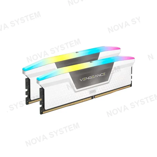 CORSAIR CORSAIR VENGEANCE RGB DDR5 Memoria RAM 32GB 2x16 CL40 Blanco