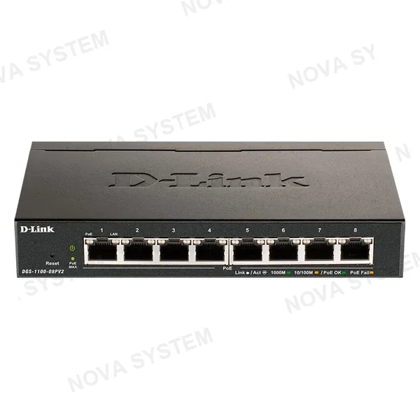 D-LINK D-LINK DGS-1100-08P Switch administrable de 8 puertos RJ45 10/100/1000 Mbps PoE