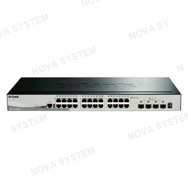 D-LINK D-LINK DGS-1510-28X Switch 24 puertos gigabit administrable capa 3 4SFP de 10GB