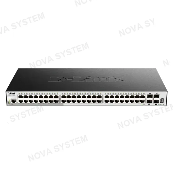 D-LINK D-LINK DGS-1510-52X Switch administrable de 48 puertos 10/100/1000 base-T + 4 puertos 10gb SFP + capa 2 y 3 4 puertos