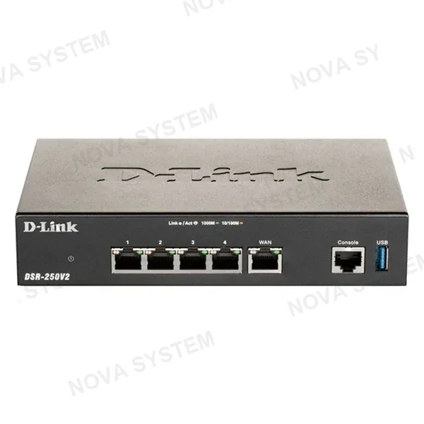 D-LINK D-LINK DSR-250V2 Router empresarial VPN 4 puertos gigabit dual Firewall