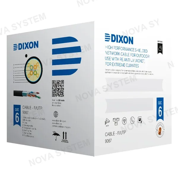 DIXON DIXON 9067 Cable F/UTP Cat6 Cobre 23AWG PE Exterior Negro 305m