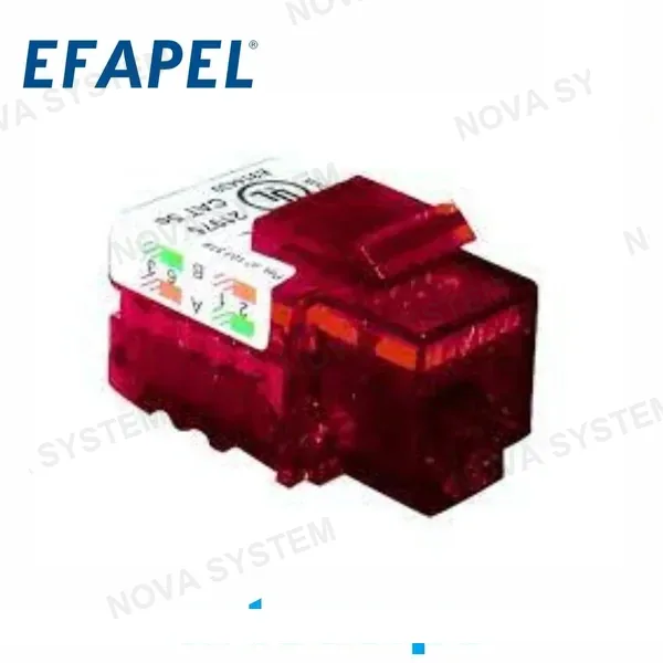 EFAPEL EFAPEL 21978 Jack RJ45 Cat 6 rojo para usar con módulos 45978 SBR y 45971 SBR