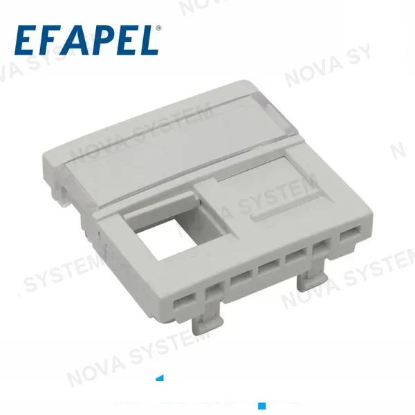 EFAPEL EFAPEL 45971 SBR Módulo doble para conectores RJ45 blanco sin jack clipaje directo o con posicionador 11990 A