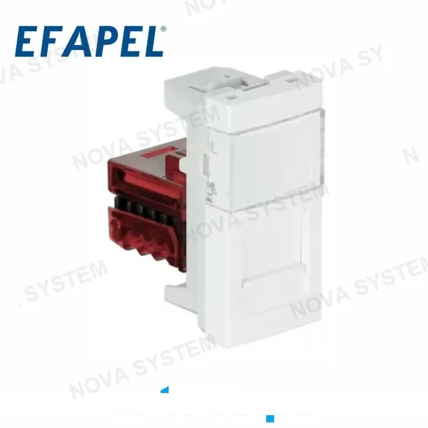 EFAPEL EFAPEL 45978 SBR Módulo simple con conector RJ45 blanco sin jack clipaje directo o con posicionador 11990 A