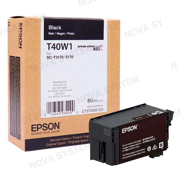 EPSON EPSON T40W120 Cartucho de Tinta Negra UltraChrome XD2 80ml